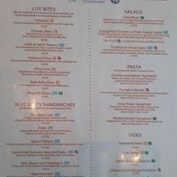 Page one of the menu at The Reef in Sandown