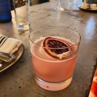 The Princess Treatment: Vodka, Elderflower, Pamplemouse, triple sec, rhubarb bitters at SHŌSH in New York City
