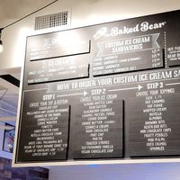 Menu at The Baked Bear in South Padre Island