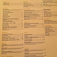 English menu at Palm Tree  in Cascais