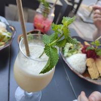 Pineapple lassi at Bödhi in Leipzig