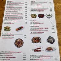 Other side of the menu.  at Chinor Terrace Mangal in Bukhara