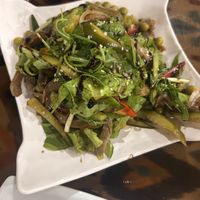 Boiled mushroom salad  at Chinor Terrace Mangal in Bukhara