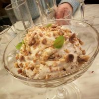 Chestnut mousse (vegan), vegetable chestnut cream, chestnut cream, roasted chestnuts at Slow in Paris