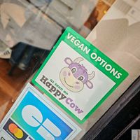 Happycow sticker in place ! at Slow in Paris