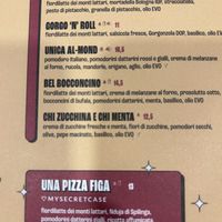 ‘Unica Al-mand’ e ‘Chi zucchina e chi menta’ the two vegan pizza in the menu  at Fra Diavolo - Milano Bicocca Village in Milan