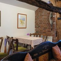 Indoor seating at Café Harmshof in Jork