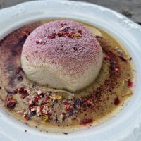 Dampfnudel with raspberries and poppy seeds at Chata pod Chlebom in Sutovo