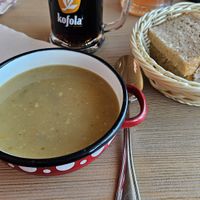 Bean soup with mushrooms at Chata pod Chlebom in Sutovo