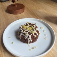 Beet Root & Carrot Halwa  at Just Falafel Vegan Cafe in Houston