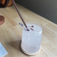 Sour Flowers Mocktail  at Just Falafel Vegan Cafe in Houston