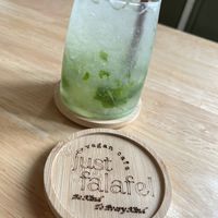 Cucumber Mint Spritz Mocktail  at Just Falafel Vegan Cafe in Houston