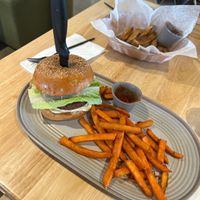   at Just Falafel Vegan Cafe in Houston