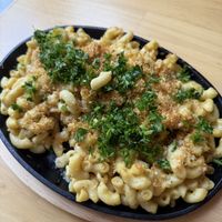 Crispy Baked Mac N Cheesee  at Just Falafel Vegan Cafe in Houston