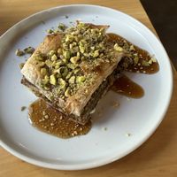 Pistachio Baklava  at Just Falafel Vegan Cafe in Houston