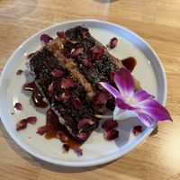 Chocolate cake   at Just Falafel Vegan Cafe in Houston