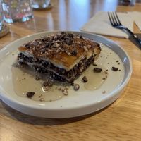 Chocolate baklava   at Just Falafel Vegan Cafe in Houston