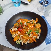 vegan bell pepper & cashew gnocchi  at Beachclub Lemmer in Lemmer