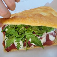 ham foccacia at Natural Food in Lugano