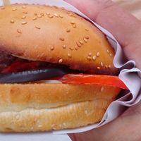 One of the veggie burgers. at Natural Food in Lugano