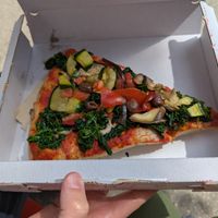 Pizza with grilled vegetables at Natural Food in Lugano