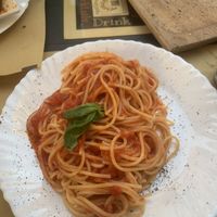 Spaghetti arrabiatta  at Grazie a Dio è venerdi in Rome