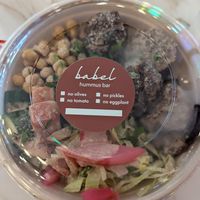 Bowl at Babel Hummus Bar in Toronto