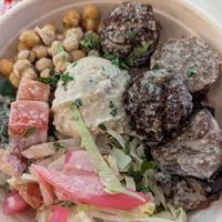 Couscous and Eggplant Bowl at Babel Hummus Bar in Toronto