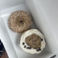 Cupcake and donut   at Cashew in Chattanooga