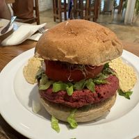 Beet Burger  at Cashew in Chattanooga