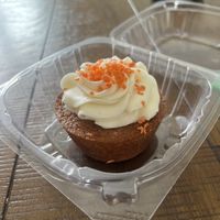 Vegan carrot cupcake  at Cashew in Chattanooga