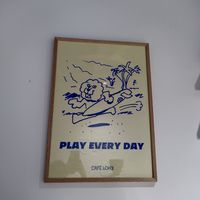 Poster at Café Loky in Biarritz