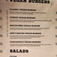 Vegan burger options at Teddy's Burger N' Bar in Warsaw