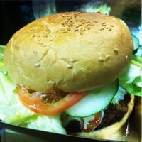 veggie burger at Veggie Burger Bike Delivery in Metro Manila