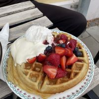 Belgian Waffle   at Queen Beans in Uppsala