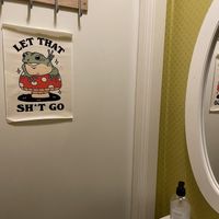 A cosy toilet (unfortunately not wheelchair accessible)  at Queen Beans in Uppsala