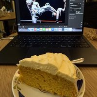 Sugar cake  at Queen Beans in Uppsala