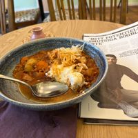 Gulasch of the day at Queen Beans in Uppsala