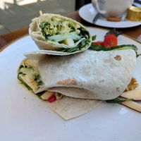 Avocado hummus wrap at Blusch Quality Coffee in Alkmaar