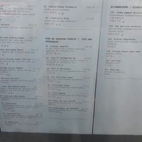 Menu at Sansan in Rotterdam