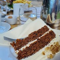 Vegan carrot cake at Tymperleys in Colchester