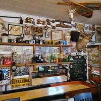 Many quirky decorations at Last Chance Saloon in Drumheller