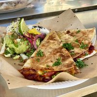 Quesadillas with some extras  at terra food truck in Zeebrugge