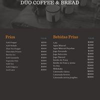 Menu (2/2) at Dúo Cafe in Talca