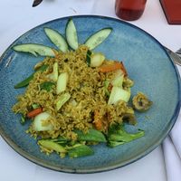 gebratener reis mit gemüse und gelbem curry  at Bangkok in Salzburg