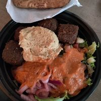 Vegan falafel bowl w/ pita ($1) at Noon Mediterranean in Boston