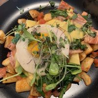 California potatoes with a sunny side up eggg  at MoonShine in Cocoa