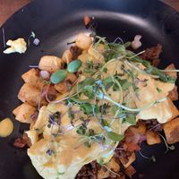 Chorizo potatoes with scrambled egggs  at MoonShine in Cocoa
