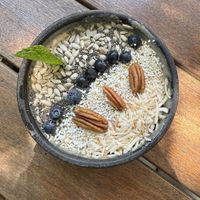 Banana bowl  at Antigua Coffee & Bakery in San Jose Del Cabo