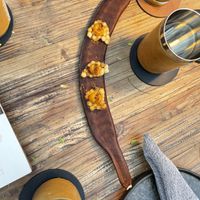 Tapioca crisp, sweet potato puree  at Suelo Sur in San Jose Del Cabo